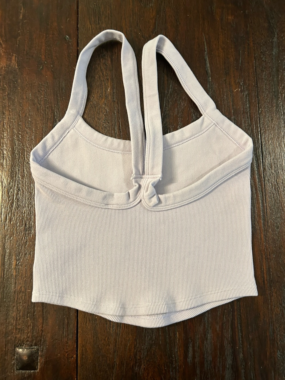 FP Movement by Free People White Ribbed Racerback Crop Tank - Picture 5 of 7